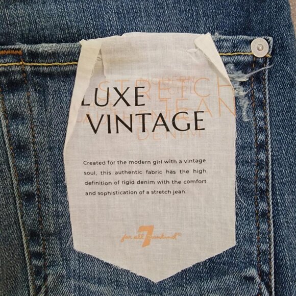 NWT 7 For All Mankind LUX VINTAGE Denim Jeans - Size 24 - Picture 5 of 8